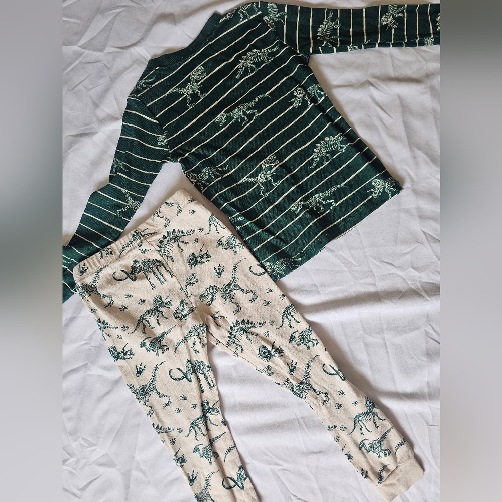 Member's Mark Kids Green Dinosaur Pajama Set- 4T